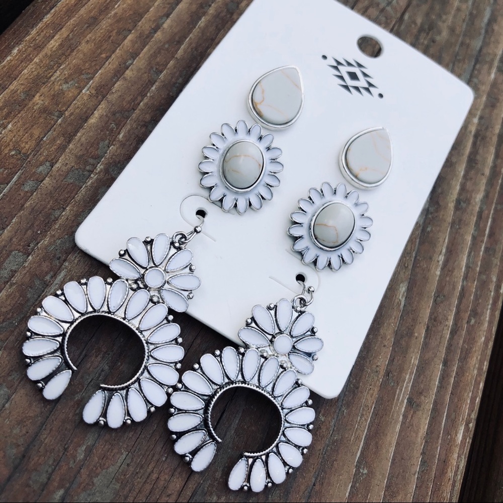 Squash Blossom Earring Set